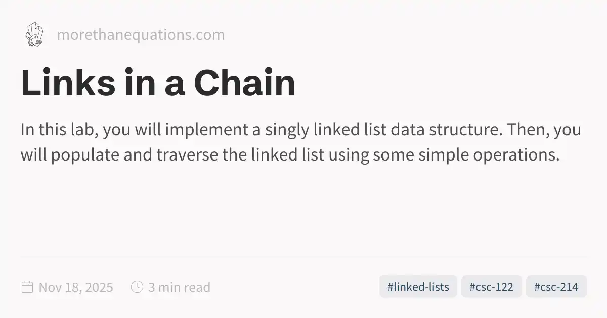 Links in a Chain