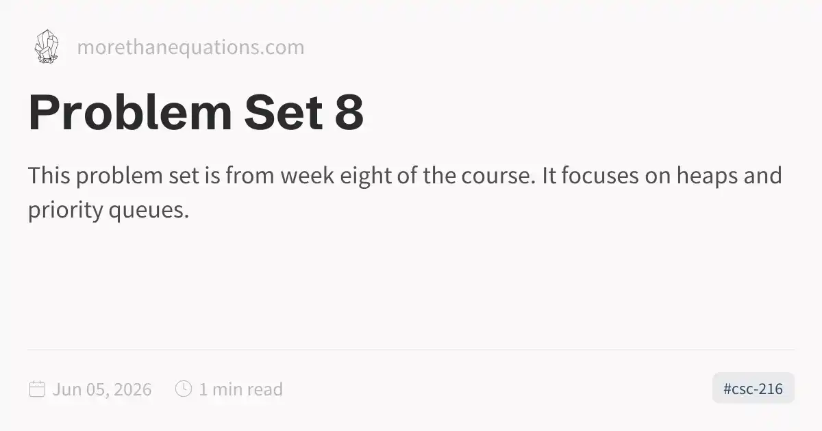Problem set 8